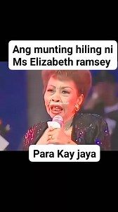 Ang munting hiling ni Ms Elizabeth ramsey para Kay jaya 😂 #fblifestyle | Dondon Cuberos