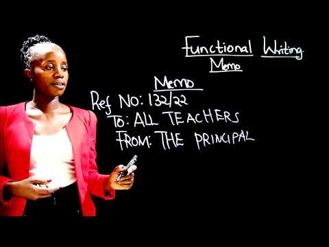 Form 1 English Teacher Mary - Functional Writing Memo