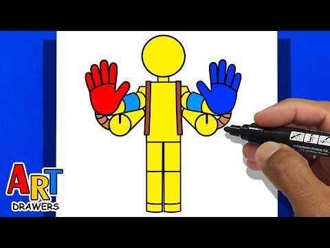 How to DRAW The PLAYER POPPY PLAYTIME 5 ( EASY )