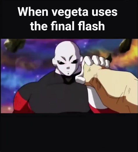 When vegeta uses the final flash (dragon ball super)