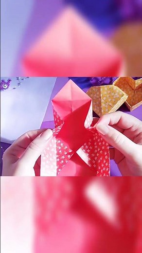 Cute Origami Heart Box 💝 | Valentine Paper Craft #shorts #origamibee