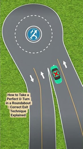 How to Take a Perfect U-Turn in a Roundabout | Correct Exit Technique Explained 🚗