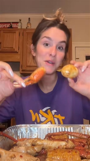 Snowcrab Egg volcano from Dennis Seafood in Metairie #snowcrab #mukbang #eggvolcano #seafoodboil | MegDav Travels