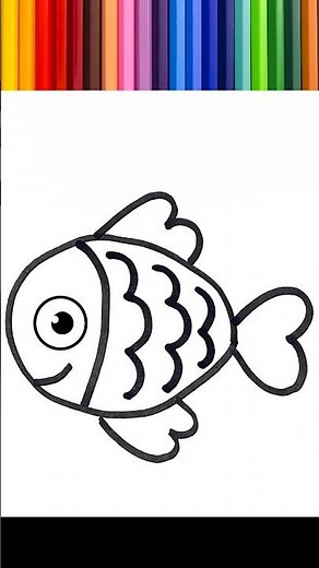 🌈 DRAW, PAINT AND COLOR A FISH FOR KIDS.🐟🐠🐟🐠