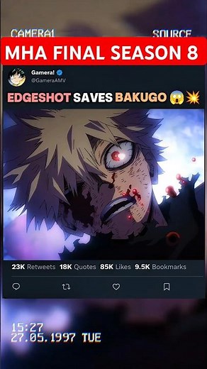 EDGESHOT saves BAKUGO 😱💥 | #myheroacademia #edit #mha #amv #anime