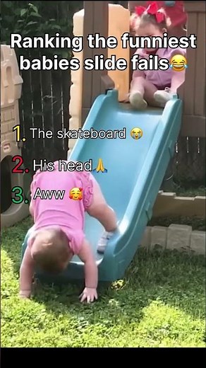 Ranking the Funniest Baby Slide Fails 😂Try Not to Laugh (IMPOSSIBLE!)