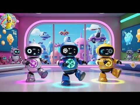 Seven Little Robots Dance Dance Dance 🤖 | Nursery Rhymes for Kids | Toddler Robot Song