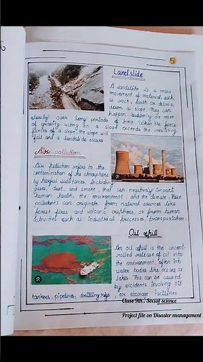 Class 9th...Social Science...Project file on Disaster Management💥✨