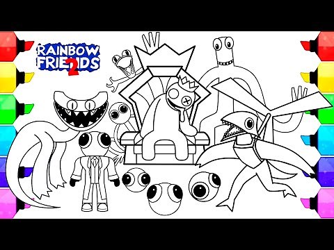 Rainbow Friends Chapter 2 Coloring Pages / Color ALL New Monsters Rainbow Friends 2 / NCS MUSIC