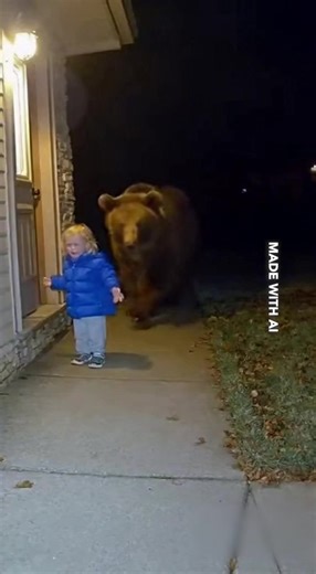 Bear showing love to little kid! | Knowledge Network