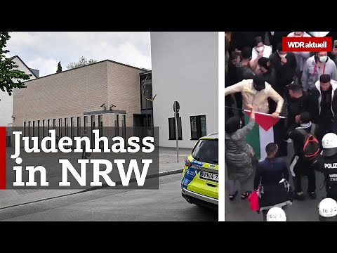 Antisemitische Sprechchöre vor Synagoge in Gelsenkirchen | WDR Aktuelle Stunde