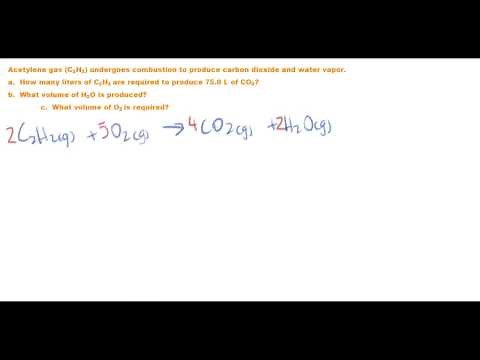 Gas Stoichiometry - Combustion of acetylene