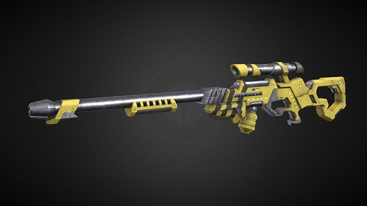 Sci-Fi Rifle - Download Free 3D model by ul1tka