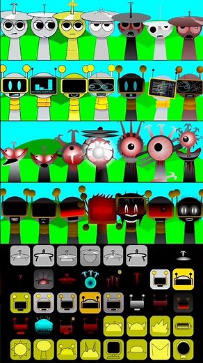 Main + Retake + Pyramixed incredibox Sprunki Phases 1- 14 🔥#phase #incredibox #sprunki