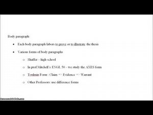 Paragraphs and Controlling Ideas