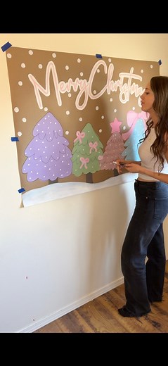 640K views · 11K reactions | Christmas tree banner (template available) #bannerartist #banner #Christmas | Poppies and Paint | Facebook