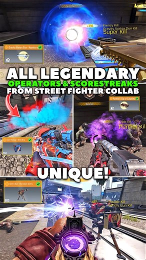 All Legendary Operators & Scorestreaks from Street Fighter Collab! #codm