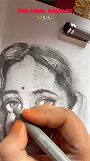 Realistic portrait sketching 🍃👁️👁️ #subscribe