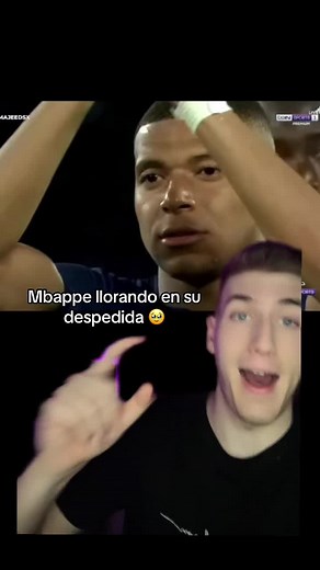 Mbappé llorando en su despedida
