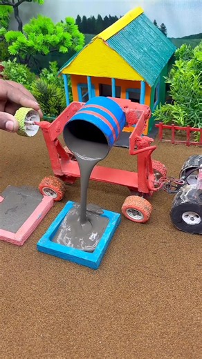 Amazing Mini Tractor Pillar Making | Construction Machine Project #shorts