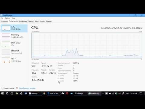 Fixit Quick look at Task Manager Performance on CPU and What it is