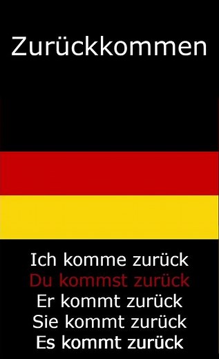 "To come back" ("zurückkommen") conjugation in German 🇩🇪 #multilanguage #languages #learning