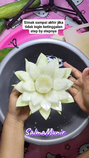 53K views · 4.3K reactions | Tutorial garnish besar dari pepaya殺 #tutorial #fyp #garnish #tumpeng #reels #fbpro #viral #populer #jangkauan #SalmaMunir | Salma Munir OLfood | Facebook