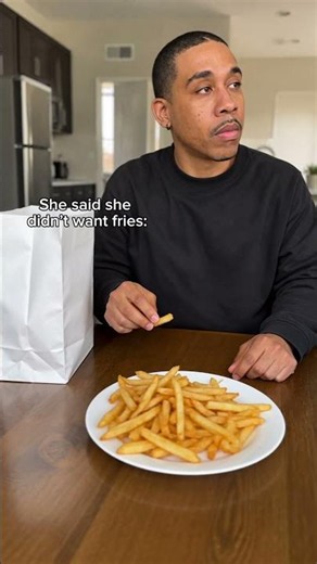 She said she didn’t want fries 😐 #shorts #relatable #comedy #funny #pov