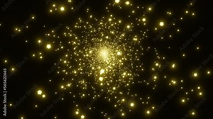 Stardust Motion Graphics, Stardust Loop, Blinking Tunnel Background, Glowing Neon Star Video, 3D Render Background Stock Video