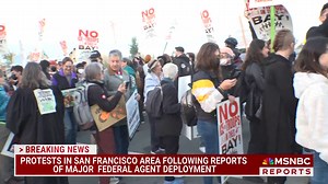 45K views · 1K reactions | BREAKING: Protests in the San Francisco area following reports of major federal agent deployment. Jillian Frankel reports | MS NOW | Facebook