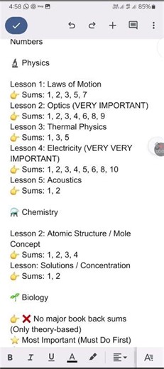 10th Science Book Back Sums Lesson Wise | 2026 Exam 🔥