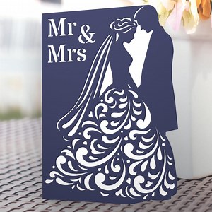 Wedding Couple Card SVG, Cut File for Cricut Laser Cut, Slide Edge Bride Groom Card, Digital Template DXF Pdf Png CDR Eps. - Etsy Australia