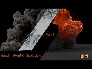 Pyro FX in Houdini 18.5 Tutorial , Part 01 | Explosion | For Beginner