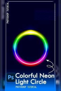 How To Create A Colorful Neon Light Circle | Photoshop Tutorial 2026
