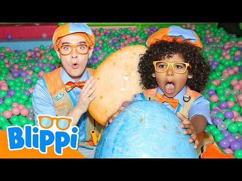 Blippi Dinosaur Egg Hunt & Playground Fun! 🦖