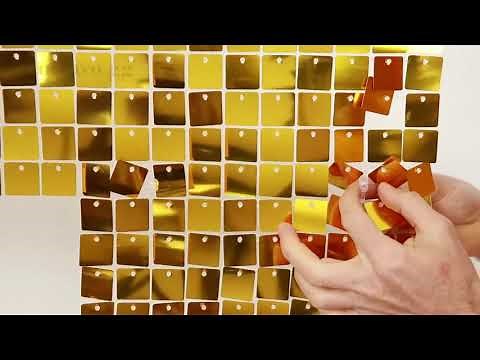 Gold Shimmer Wall Panels – Easy Setup WeddingEventTheme Party Decorations