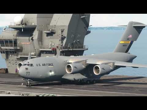 C-17 Globemaster Takeoff from an Aircraft Carrier | Flight Simulator Scenario