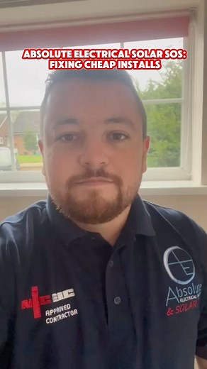 🚨Absolute Electrical Solar SOS: Fixing Cheap Installs 🚨 We were recently called to a bungalow in Market Rasen, where the new homeowners had inherited a solar PV and battery system that wasn’t working. After failing to reach the original installer, the homeowners turned to Absolute Electrical. Luckily, we answered the call. Watch as Andy takes you through some shocking discoveries and safety hazards we uncovered! 😱 Our first step was a thorough inspection and testing of the installation, where