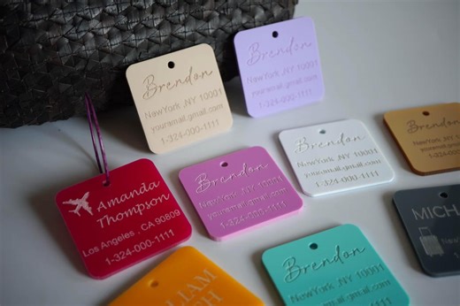 Luggage Tags Personalized, Backpack Tag, Bag Tags, Travel Accessories Name Tags for Backpacks, Personalized ID Tags, Custom Luggage Tag - Etsy