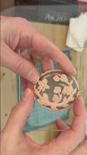 🌸 3D Clay Botanical Flowers Sculpting / Bas Relief Cameo w/ Polymer Clay / Step By Step Timelapse