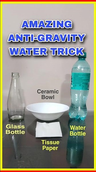 AMAZING ANTI GRAVITY WATER TRICK #funscience #simplescience