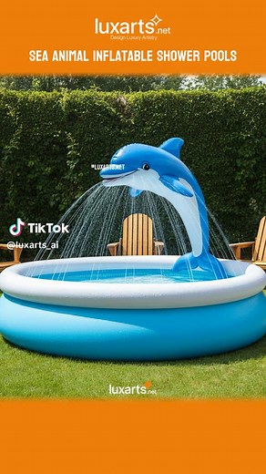 Fun Shower Experience with Sea Animal Inflatable Shower Pools