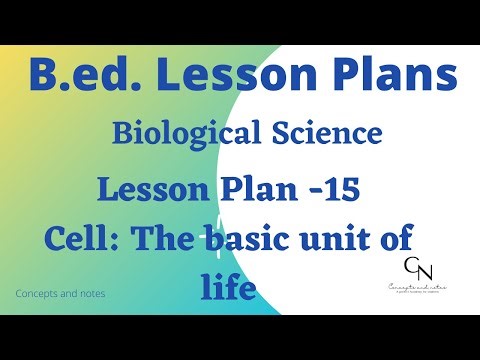 B.Ed Lesson Plan || Biology Subject || Plan-14 Cell || For B.Ed. students || The Success Hub