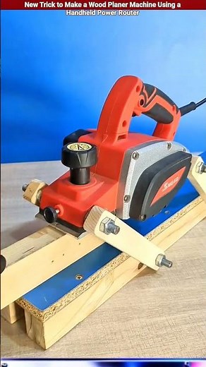 New Trick to Make a Wood Planer Machine Using a Handheld Power Router #woodcraft #carpenter #shorts