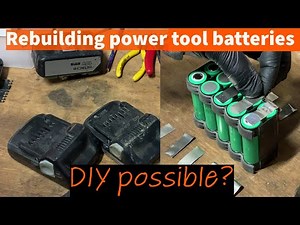 Rebuilding 18v Hitachi power tool batteries with minimal fire