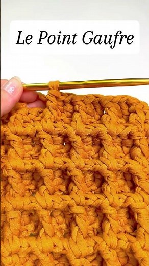 🧇 Le Point Gaufre au Crochet — Texture 3D FACILE et Ultra Moelleuse ! 🧶✨