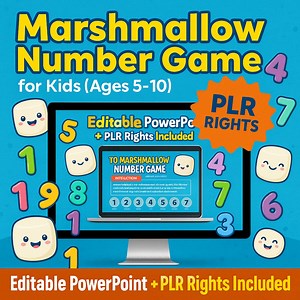 Marshmallow Number Counting Game: Editable Powerpoint for Kids (unrestricted PLR Digital Download) - Etsy UK