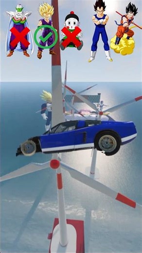 Dragon Ball Challenge - BeamNG.Drive #shorts #dragonball #sonic #beamng