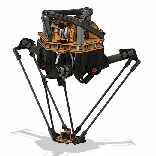 3D Printable Rotary Delta Printer by Egris