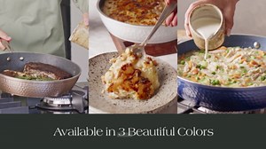 Luxurious Non-Stick Ceramic 3 Piece Rose Gold Cookware Set, Lightweight, Scratch-Resistant, Dishwasher Safe, Oven Safe up to 500°F, Suitable for All Stove Types